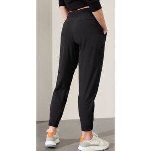 Athleta Womens Jogger Pants Size 8 Textured Brooklyn Black Pockets